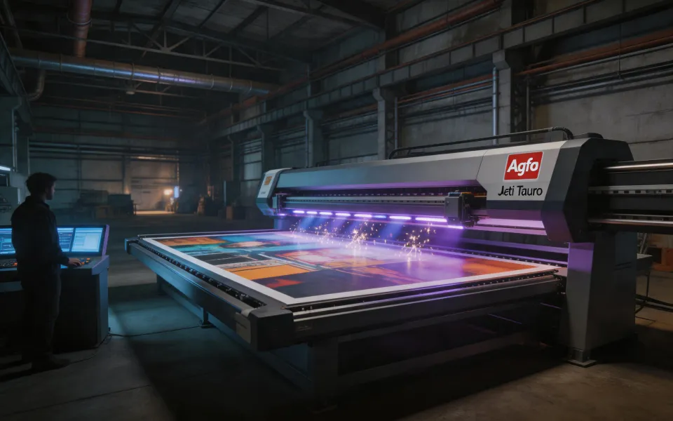 Agfa Jeti Tauro producing an outdoor display panel